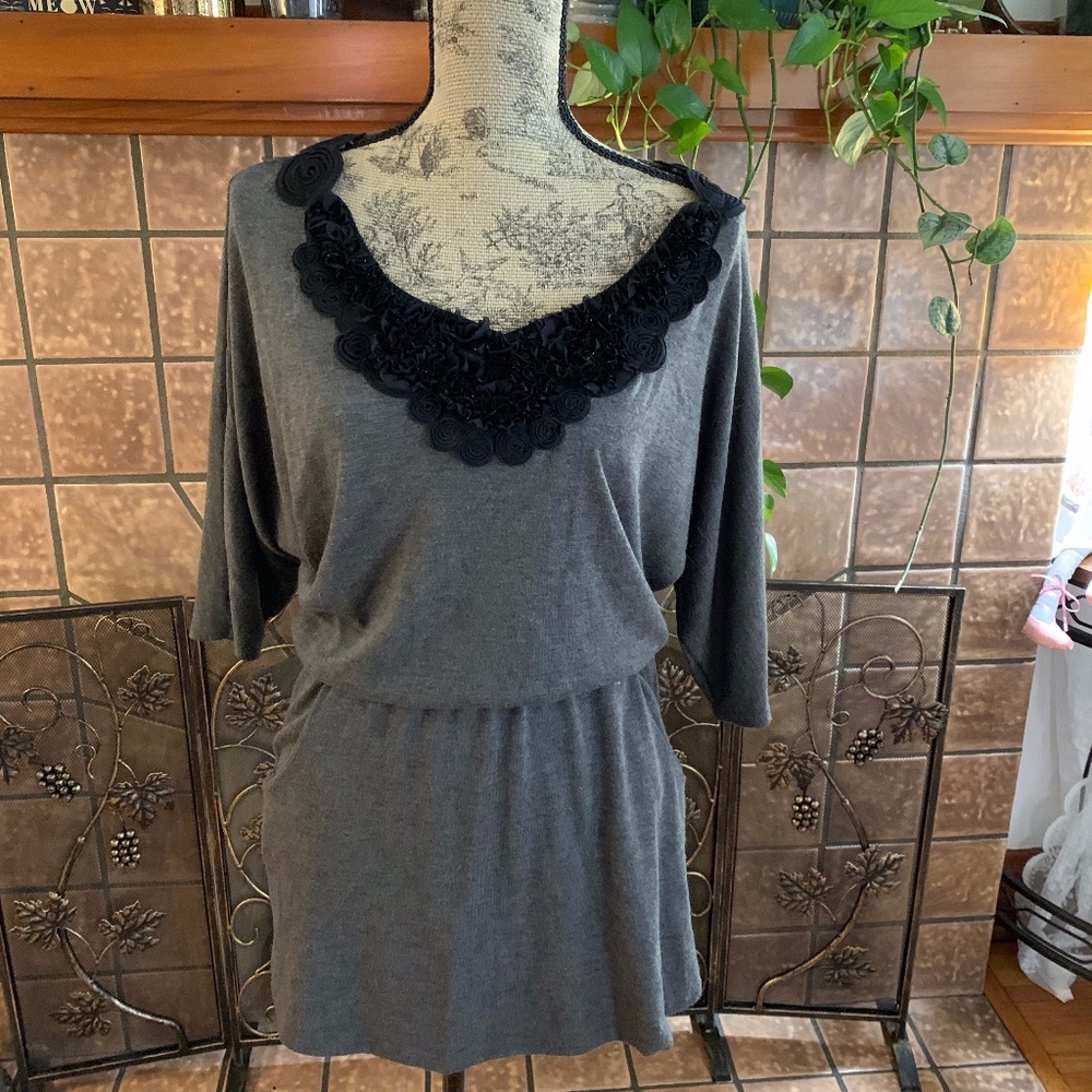 gray dress